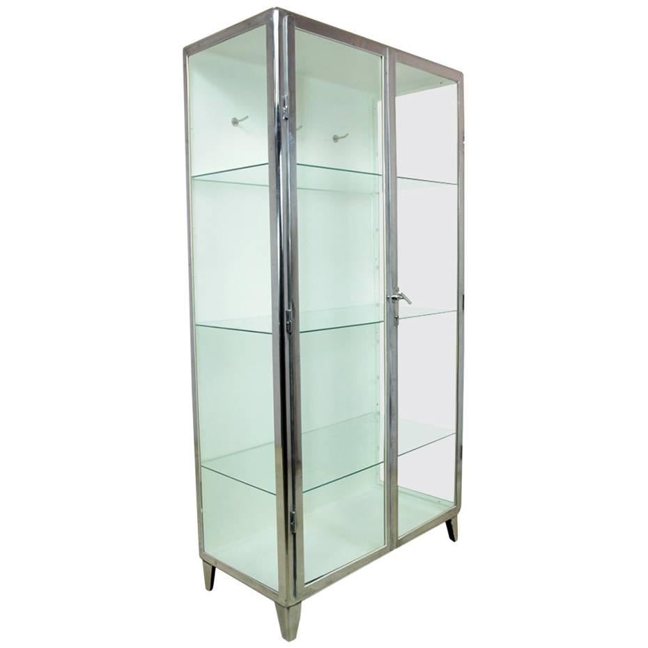 Polished Steel Medical Cabinet