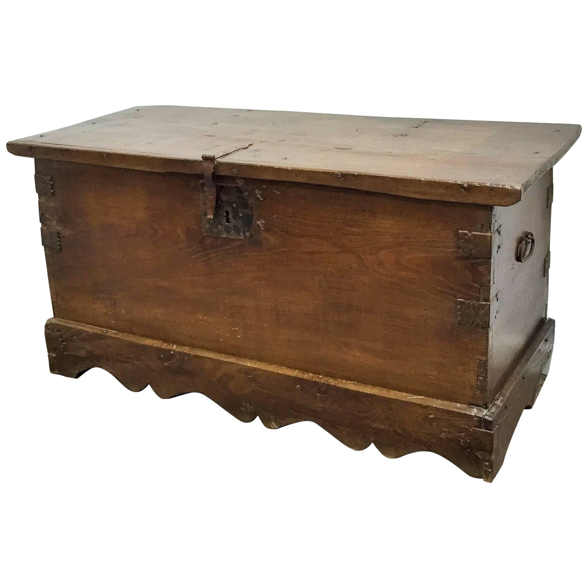 Spanish 19th Century Wood Coffer or Trunk