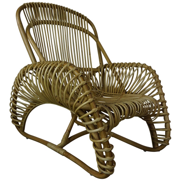 Rattan Armchair at 1stdibs