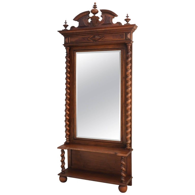 French Dressing Mirror 19th Century Louis Barley Twist at 1stDibs