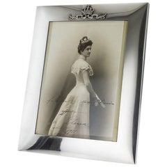 Antique 20th Century Italian Royal Solid Silver Photo Frame, Musy circa 1900