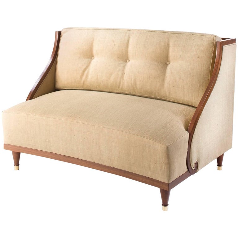 Biedermeier Loveseat in German Walnut by Gaisbauer Austria For Sale at