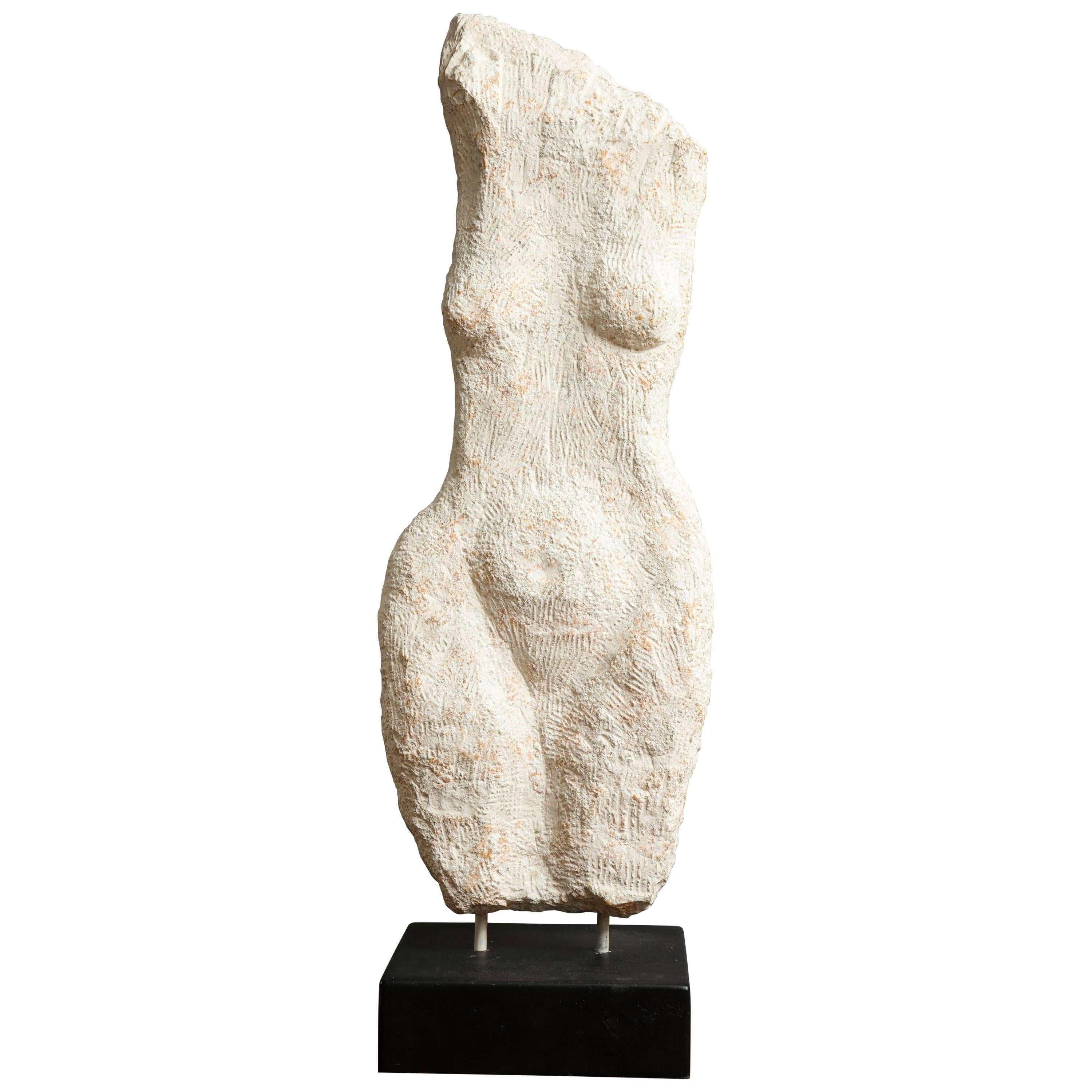 Modernist Stone Sculpture of a Female Nude Torso