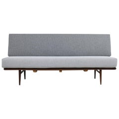 Vintage 1960s Minimalist Two-Tone Danish Modern Teak Daybed or Sofa