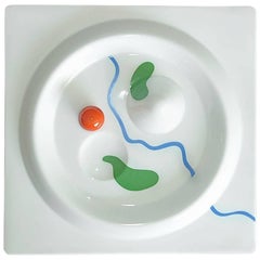 Assiette en porcelaine d'art Herbert Bayer Rosenthal Limiterte Kunstreihen:: 1982 Bauhaus