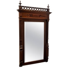 Antique Victorian Mahogany Pier Mirror, circa 1840