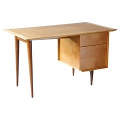 Rare Early Florence Knoll Maple Desk, Model 17 Completely Restored