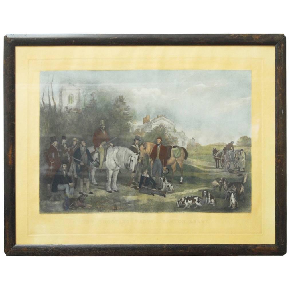 19th Century English Fox Hunt by Francis Grant Hand-Colored Engraving