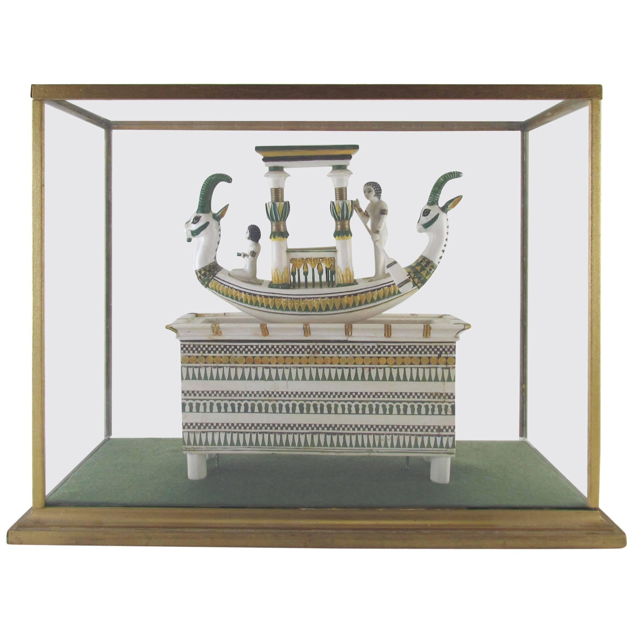 Hand Built Replica of a Tutankhamun Era Ship by Ramon Parga, circa 1940s