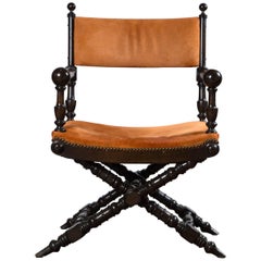 Orange Suede Director's Chair