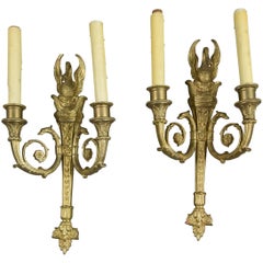 Pair of 1930 French Empire Sconces