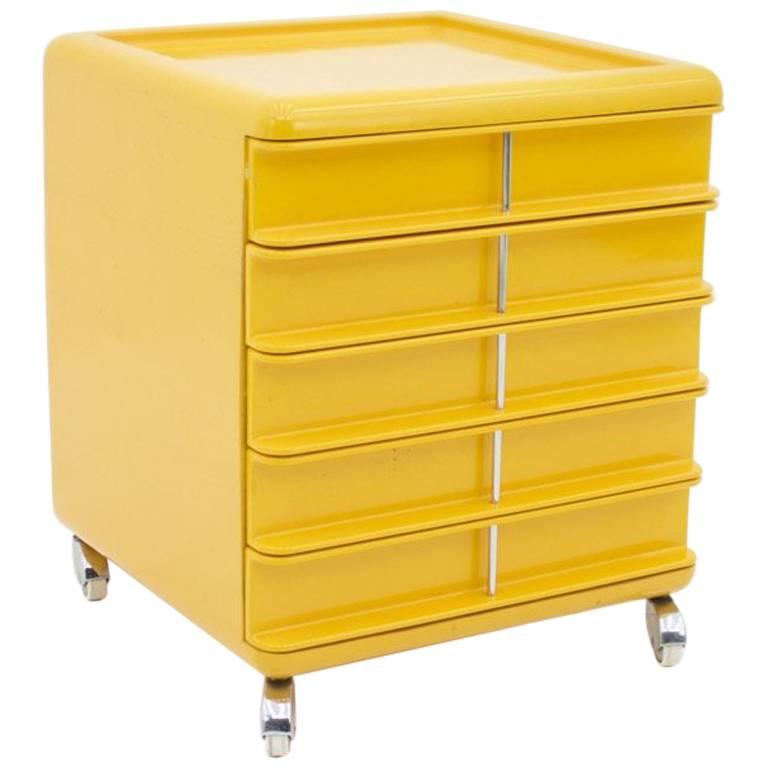 Yellow Office Pedestal from the 1970s