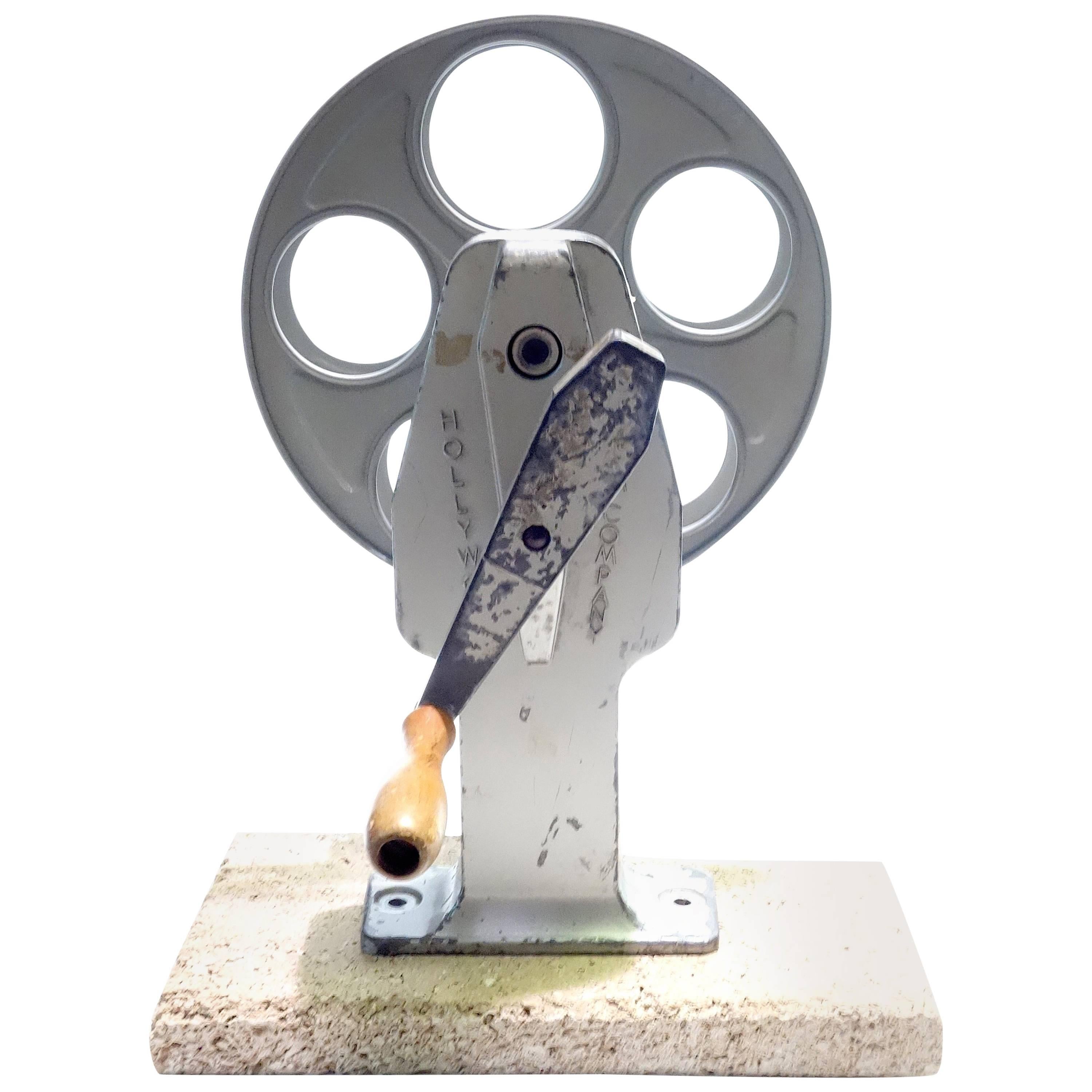 Cinema Movie Professional Film Rewind With Reel, Circa Mid Century, As Sculpture For Sale