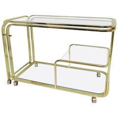 Chariot de bar extensible de style Milo Baughman pour le Design Institute America 'DIA'