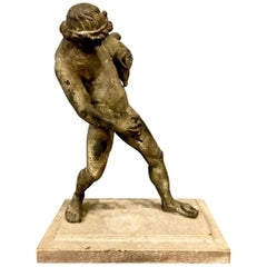Bronze Male Nude Fountain Depicting Bacchus