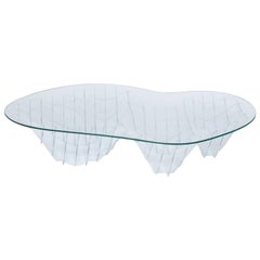 Sculptural Lucite and Glass Coffee Table by Sam Poulos