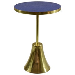 Z-II-I Contemporary Brass Mosaic Side Table, Flow Collection