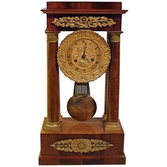 Charles X Mahogany Mantel Clock