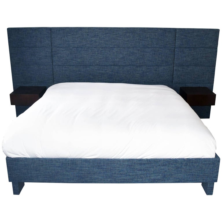 Customizable Bed Frame with Side Tables and Bench For Sale at 1stdibs