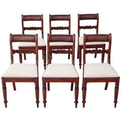 Antique Set of Six Regency / William IV circa 1820-1840 Mahogany Dining Chairs