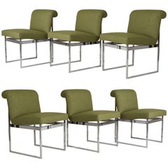 Used Set of Six Milo Baughman Dining Chairs