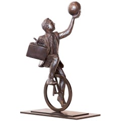 "Balancing Act" Mini Bronze Sculpture by Jim Rennert