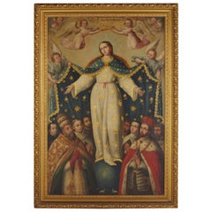 Pintura del siglo XVIII, Nuestra Señora del "Buen Socorro" con Santos