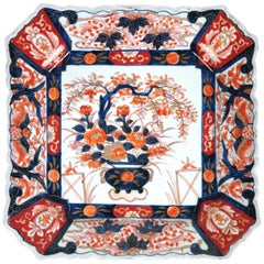 19th Century Japanese Meiji Period Imari Square Form Platter