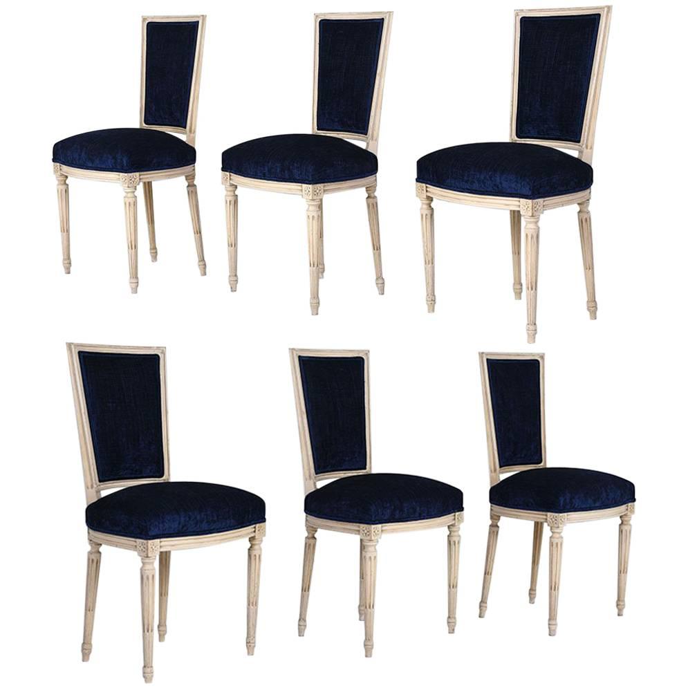 Set of Six French Louis XVI Dining Chairs