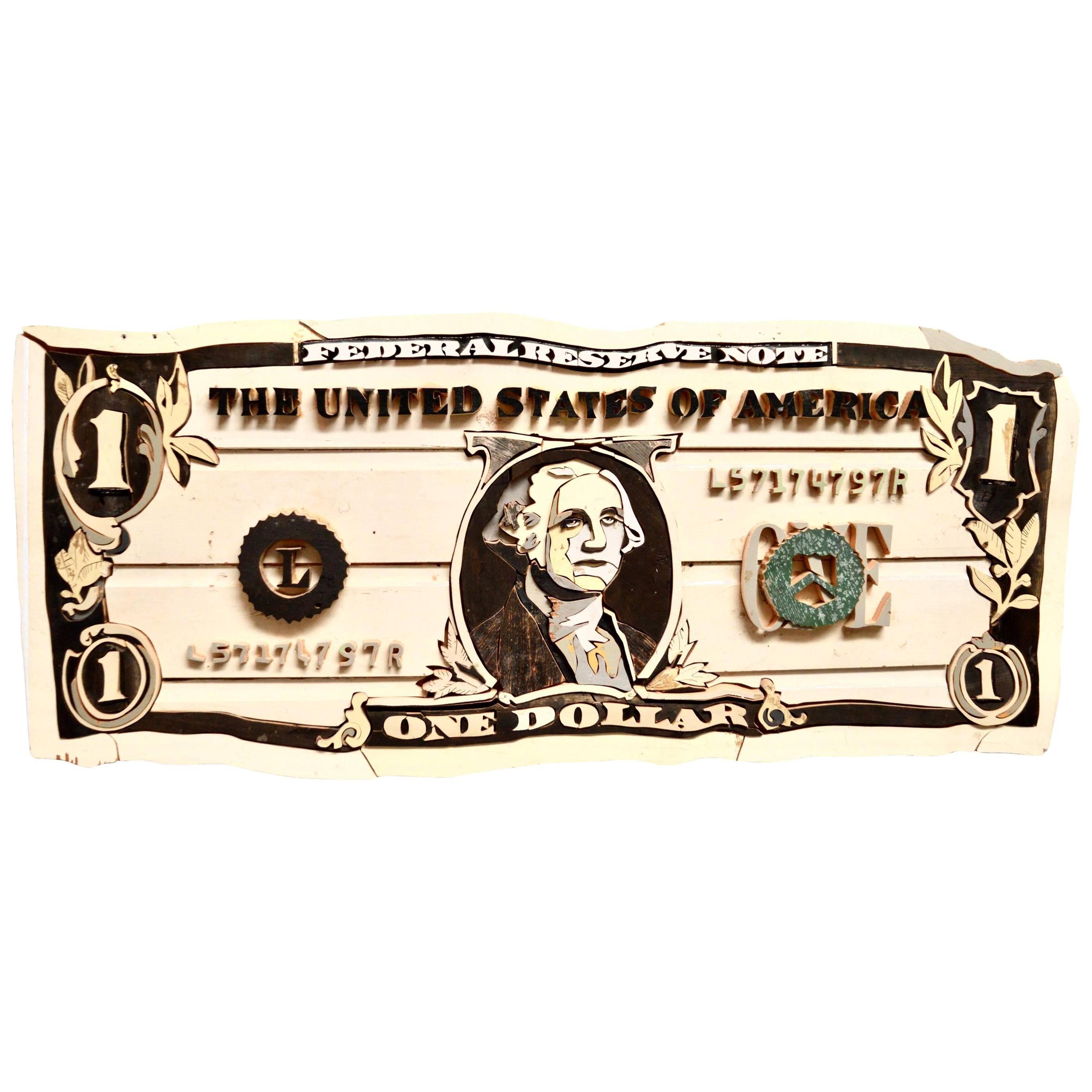 Original Diederick Kraaijeveld Pop Art One Dollar Bill