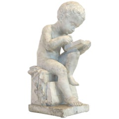 Antique Italian Marble Sculpture of a Child