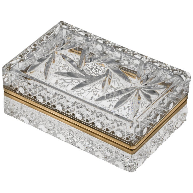 Cut Crystal Jewelry Box at 1stDibs