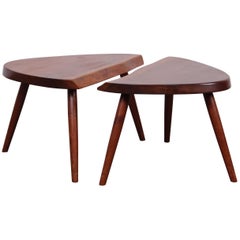 Pair of George Nakashima Wepman Tables, 1961