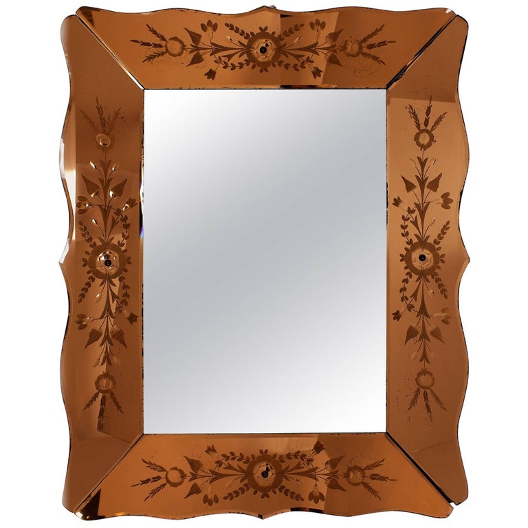 Cut Glass Mirror For Sale at 1stdibs