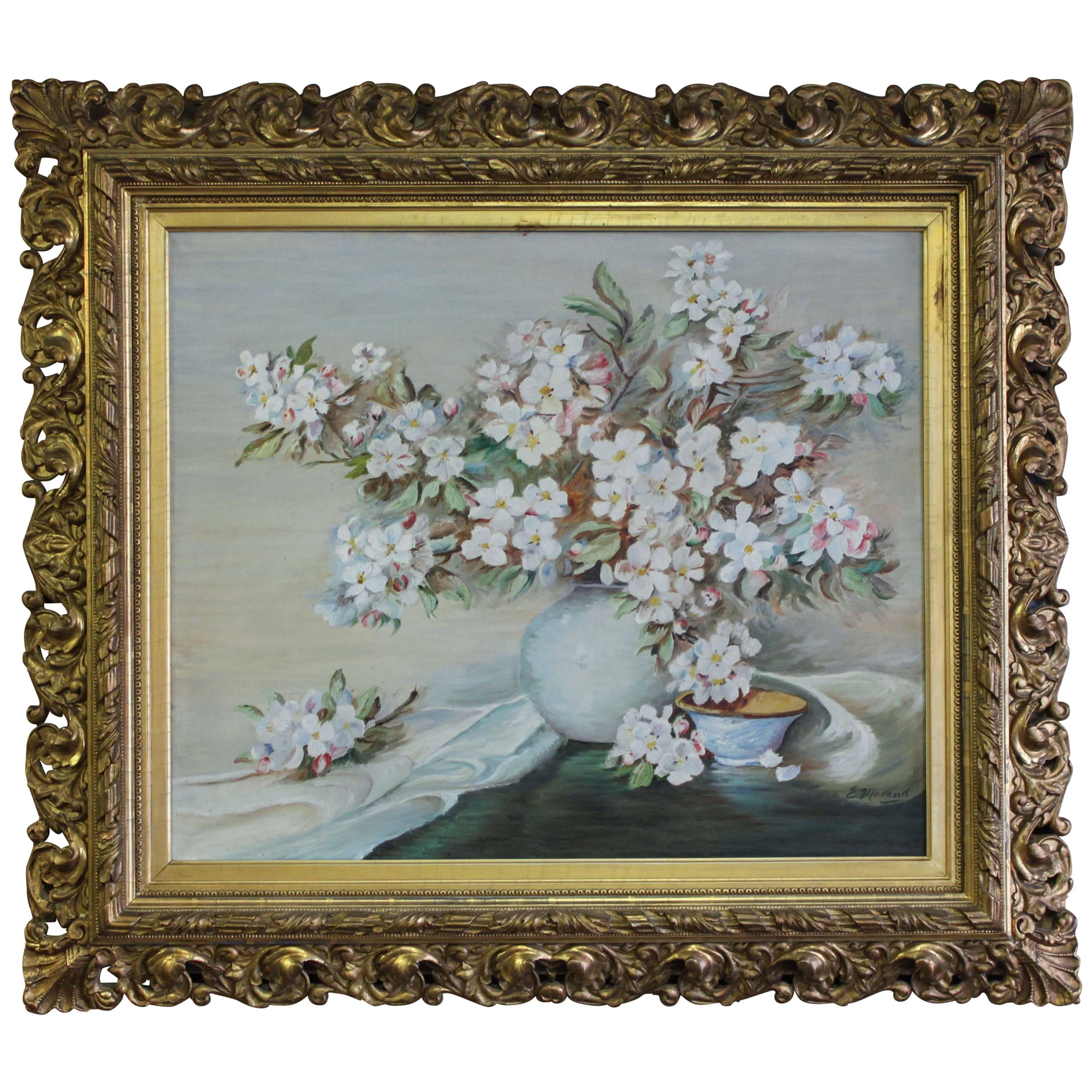 Floral Painting Signed Morand For Sale