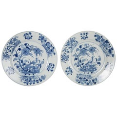 Pair of Blue & White Plates