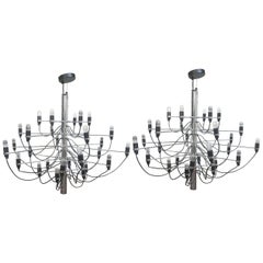 Model 2097/30 Chandelier by Gino Sarfatti for Flos, Pair