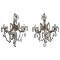 Maria Theresa Big Pair of Sconces 1940s Very Elegant and Chic Design