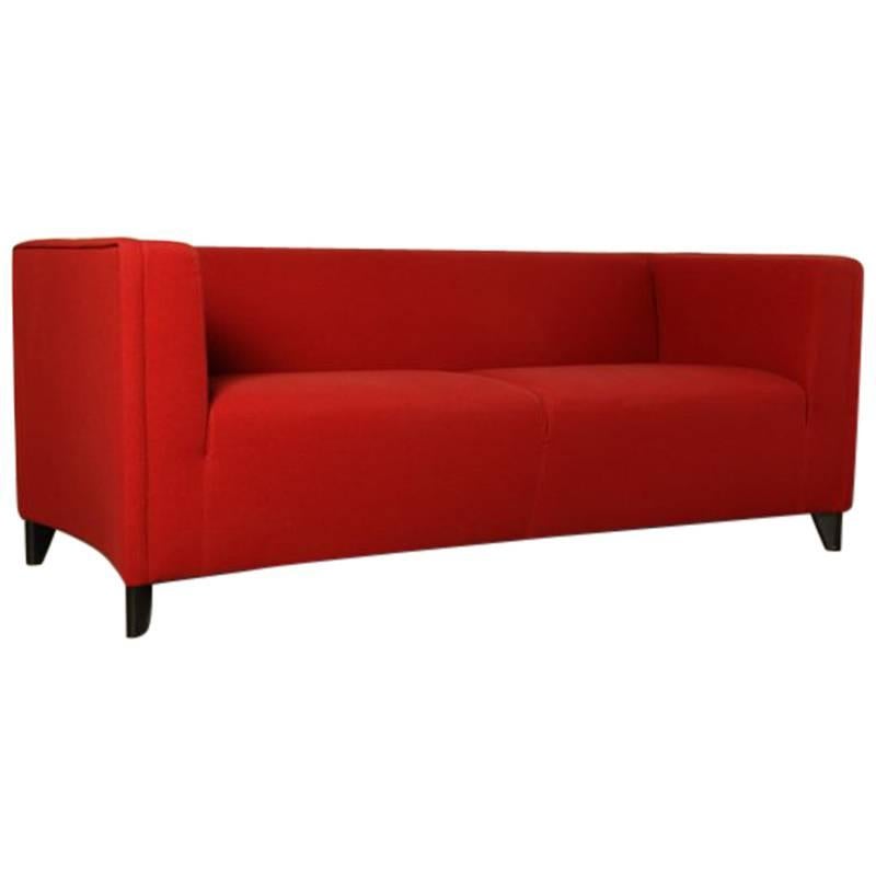 Wittmann Artifort Couch in Red For Sale