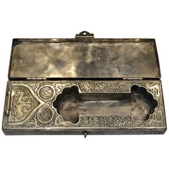 Beautiful Late 19th Century Solid Silver Pen Box