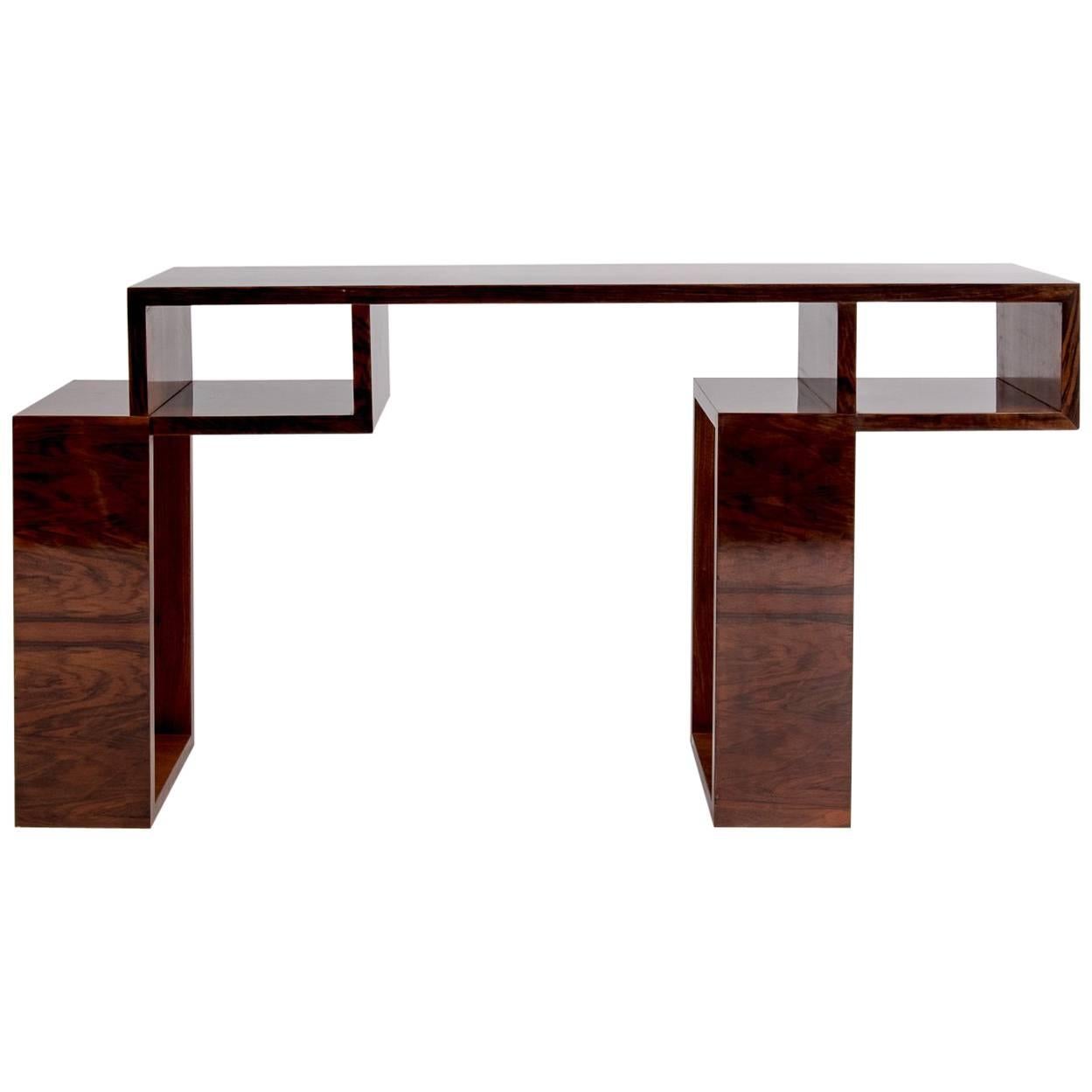 French Art Deco "Cubist" Console Table, circa 1930s For Sale