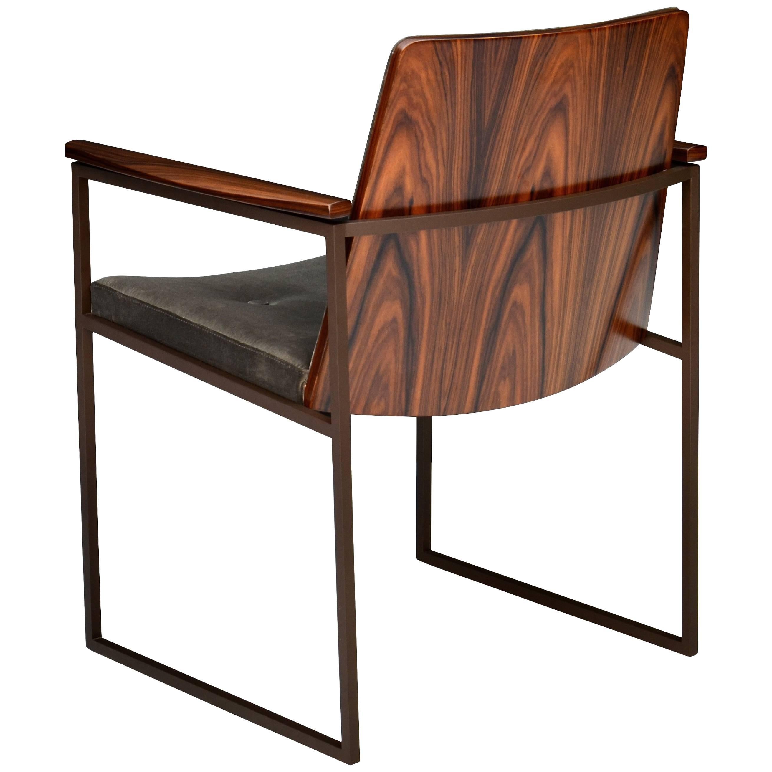 "CAD" Wood and Stainless Steel Armchair