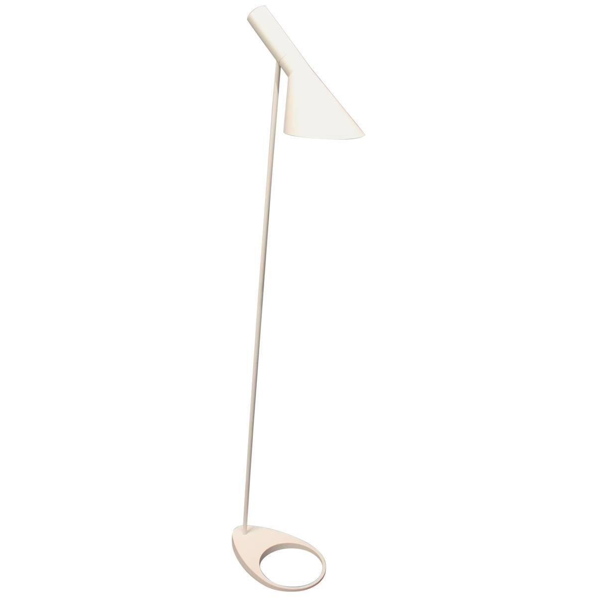 White Floor Lamp by Arne Jacobsen and Louis Poulsen
