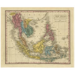 Antique Map of South East Asia by J.H. Young, 1832