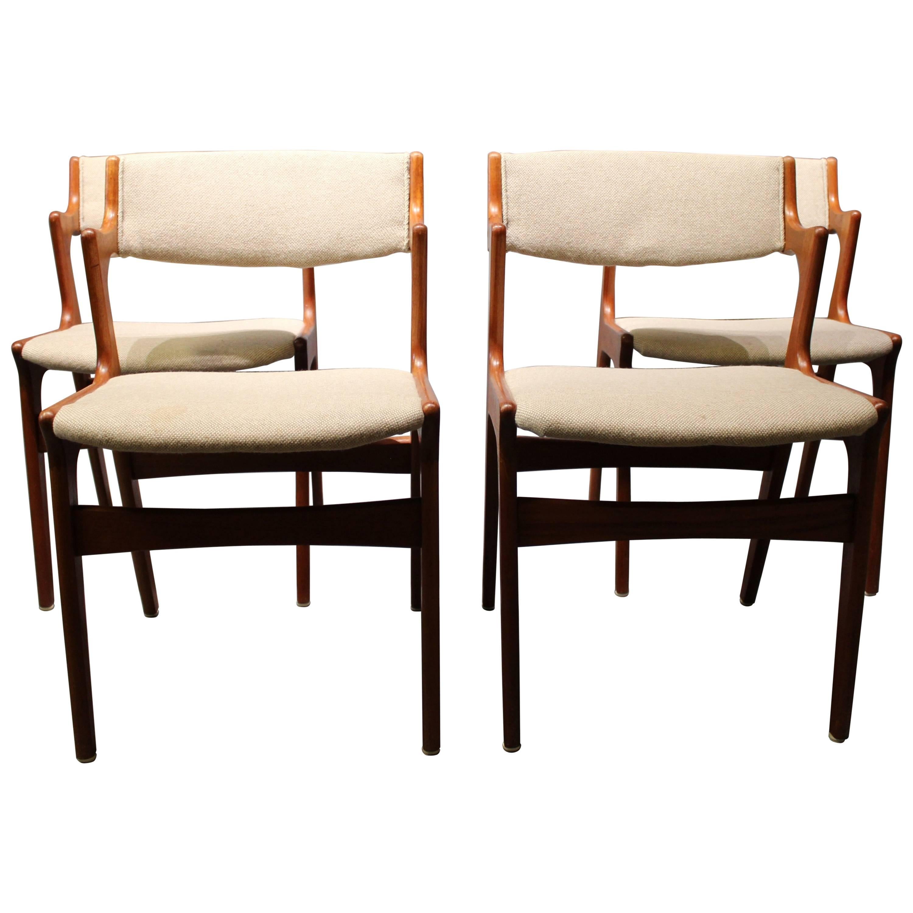 Set of Four Dining Chairs in Teak from Nova Furniture Factory, 1960s at
