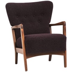 Lounge Chair Designed by Søren Hansen, Produced by Fritz Hansen, 1940s