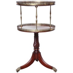 Early 19th Century Irish, Revolving Dumb Waiter/Etagere in Mahogany and Brass