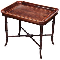 Antique English Rosewood Tray Top Coffee Table