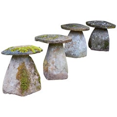 Antique Group of Four Ham Stone Staddle Stones