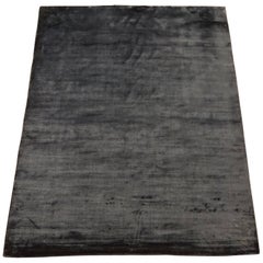 Solid Contemporary Bamboo Silk Area Rug